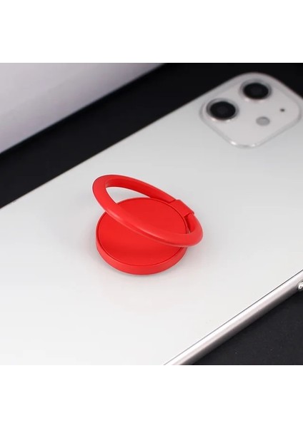A29-KIRMIZI Cep Telefonu Parmak Yüzük 360 Derece Dönebilen Akıllı Telefon Standı Tutucu iPhone 8 7 6 6 S 5 Samsung Huawei Araç Montaj Standı (Yurt Dışından)