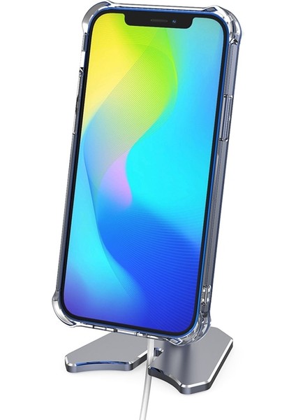 Gri Manyetik Kablosuz Şarj Standı Braketi iPhone 12 Mini Pro Max Magsafe Için Katlanabilir Telefon Tutucu Şarj Dock Istasyonu Tabanı (Yurt Dışından)