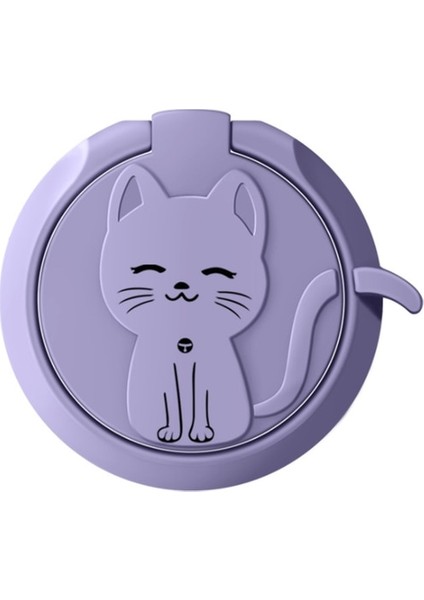 Lavanta Gri Sevimli Kedi Metal 360 Derece Döndürme Parmak Yüzük Telefon Tutucu Telefon Zil Tutucu Yüzükler Telefon Manyetik Braket Için Sevimli Hücre Kavrama Soketi (Yurt Dışından)
