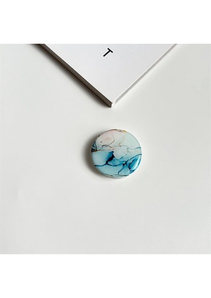 E7 Parlak Mermer Doku Streç Kavrama Tok Telefon Tutucu iPhone 11 13 Için Katlanabilir Soket Parmak Yüzük Xiaomi Desteği (Yurt Dışından)