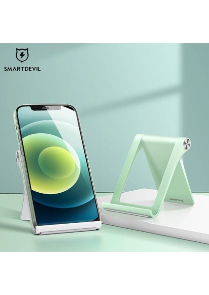 Beyaz 2 Smartdevil Telefon Tutucu Masaüstü Standı iPhone Xiaomi Samsung iPad Cep Telefonu Tablet Standı Evrensel Braketi Katlanabilir Destek (Yurt Dışından)