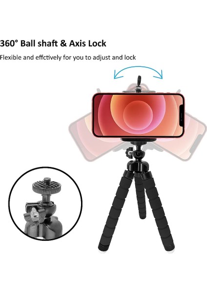 Seçenek 6 Cep Cep Telefonu Tutucu Esnek Ahtapot Tripod Standı Sünger Tembel Deformasyon Uzaktan Kumanda Bluetooth Fotoğraf Aksesuarları (Yurt Dışından) modelleri