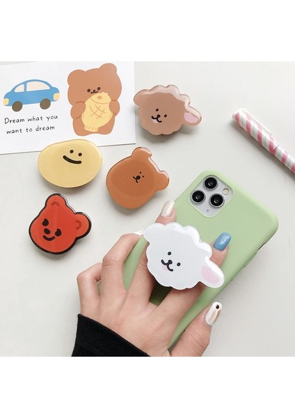 M17 Güzel Parlak Hayvan Karikatür Genişletilebilir Telefon Griptok Tutucu Kavrama Parmak Yüzük Desteği Katlanabilir Telefon Soket Tutucu (Yurt Dışından) fırsatları