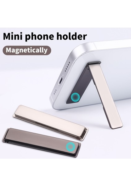 Manyetik Rastgele Mini Manyetik Telefon Tutucu Katlanabilir Cep Telefonu Geri Görünmez Tutucu Metal Braket Masa Standı IPhone Xiaomi Samsung Için (Yurt Dışından) fiyatları