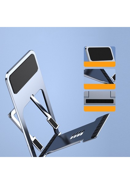 Gri Evrensel Masaüstü Cep Telefonu Tutucu IPhone Xiaomi Için Standı Ayarlanabilir Katlanabilir Masa Cep Telefonu Masası Standı Tutucu (Yurt Dışından)