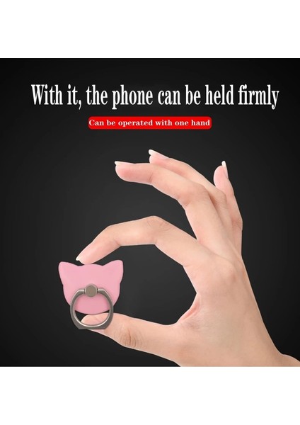 Koyu Mavi Karikatür Yonca 360 Derece Mobil Parmak Yüzük Telefon Tutucu Akıllı Mobil Için Taban Yuvası Evrensel Kedi Kafası Halka Kanca Tutucu Braketi (Yurt Dışından) modelleri