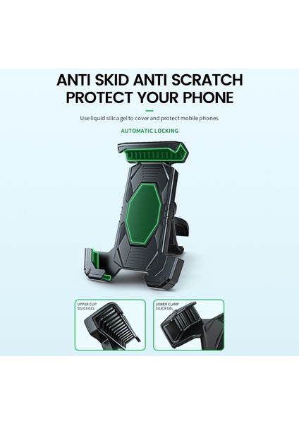 Siyah Bisiklet Telefon Tutucu Evrensel Bisiklet Telefon Montajı 4.5-8.0 Inç Mobil Cihazlar Için Motosiklet Scooter Gidon Cep Telefonu Braketi (Yurt Dışından) fırsatları