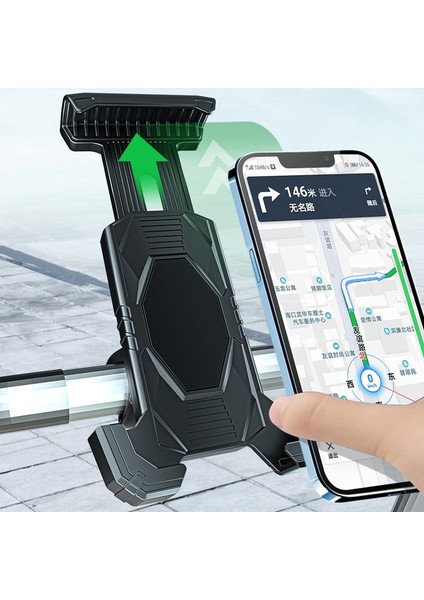 Siyah Bisiklet Telefon Tutucu Evrensel Bisiklet Telefon Montajı 4.5-8.0 Inç Mobil Cihazlar Için Motosiklet Scooter Gidon Cep Telefonu Braketi (Yurt Dışından) indirimleri