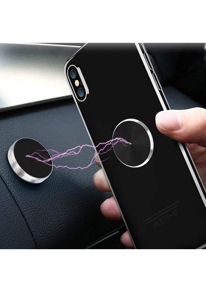 Siyah Manyetik Araç Telefonu Tutucu Metal Çıkartmalar Evrensel Ultra Ince Demir Sac Güçlü Mıknatıslı Araç Tutucu Cep Telefonu Tutucu Standı (Yurt Dışından) fiyatları