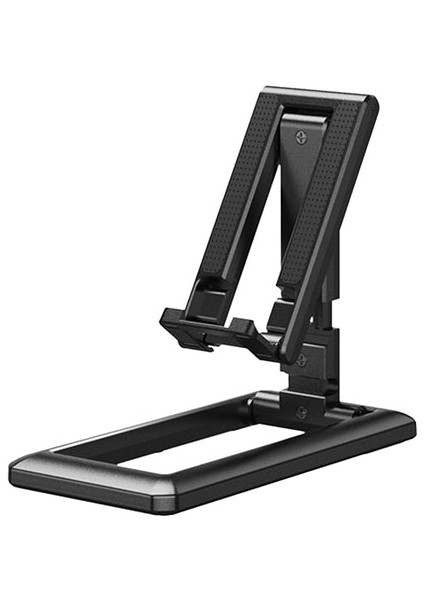 Black-01 Katlanabilir Tablet Cep Telefonu Masaüstü Telefon iPad iPhone Samsung Için Standı Masa Tutucu Ayarlanabilir Masa Braketi Akıllı Telefon Standı (Yurt Dışından)