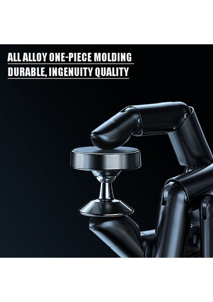 Siyah Manyetik Araç Telefonu Oto Tutucu Celular Mıknatıs Montajlı Cep Telefonu Standı Telefon Gps Desteği iPhone 13 12 Xiaomi Huawei Samsung (Yurt Dışından) modelleri