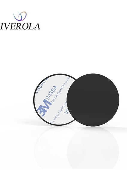 2 Yuvarlak Univerola Montaj Metal Plaka Yapışkanlı Manyetik Montaj Araç Tutucu Yedek Metal Plaka Kiti Mıknatıs Cep Telefon Standı (Yurt Dışından)