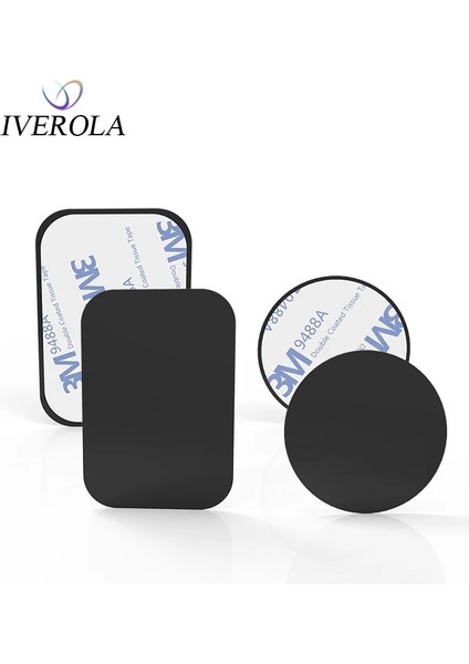 2 Yuvarlak Univerola Montaj Metal Plaka Yapışkanlı Manyetik Montaj Araç Tutucu Yedek Metal Plaka Kiti Mıknatıs Cep Telefon Standı (Yurt Dışından) fiyatları