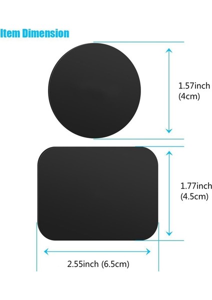 2 Yuvarlak Univerola Montaj Metal Plaka Yapışkanlı Manyetik Montaj Araç Tutucu Yedek Metal Plaka Kiti Mıknatıs Cep Telefon Standı (Yurt Dışından) modelleri