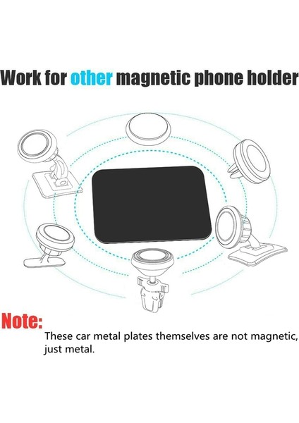 2 Yuvarlak Univerola Montaj Metal Plaka Yapışkanlı Manyetik Montaj Araç Tutucu Yedek Metal Plaka Kiti Mıknatıs Cep Telefon Standı (Yurt Dışından) fırsatları