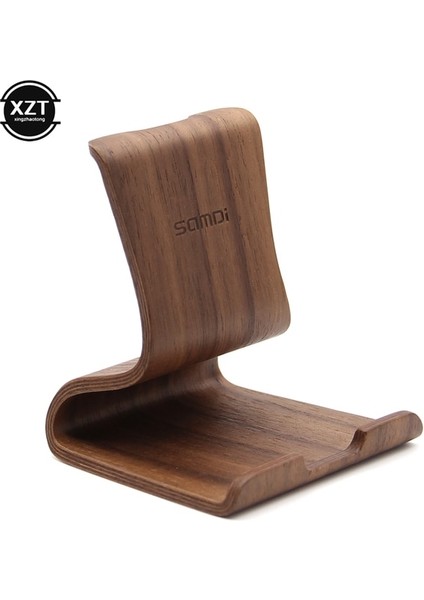 Ceviz Masaüstü Tablet Tutucu Masa Hücresi Destek Masası Evrensel Cep Telefonu Tutucu Ahşap Ceviz Huş iPhone 11 iPad Için Standı (Yurt Dışından)