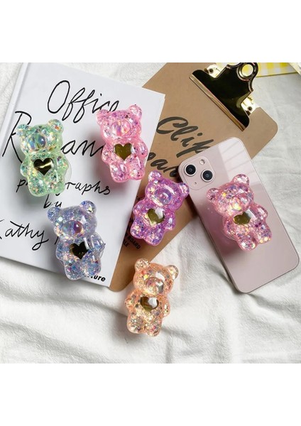 Kırmızı Sevimli Ayı Bebek Telefon Tutucu Cep Telefonu Parmak Braketi Katlanabilir Geri Çekilebilir Telefon Griptok Destek Braketi Telefon Parmak Tutucu (Yurt Dışından) fiyatları