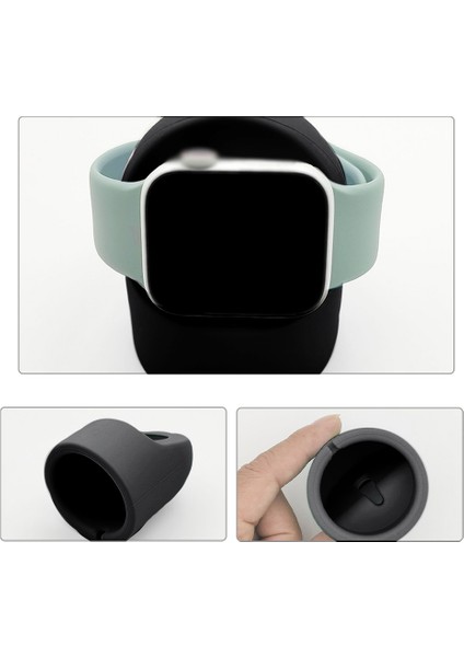 E Kablosuz Akıllı Silikon Saat Tutucu Şarj Standı Masaüstü Masa Braketi Iwatch Için 7 6 5 4 3 2 Se 1 (Yurt Dışından)