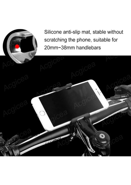 Siyah Dönebilen Bisiklet Cep Telefonu Tutucu Kaymaz Montaj Cep Telefonu Braketi Dönebilen Destek Gps Evrensel Motosiklet Standı Bisiklet Aksesuarları (Yurt Dışından) indirimleri