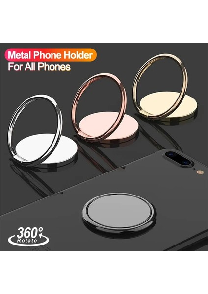 B-Gümüş Manyetik Rotabl Cep Telefonu Tutucu iPhone Samsung Için Standı Araba Metal Parmak Yüzük Telefon Standı Braketi Araç Telefonu Tutucu Braketi (Yurt Dışından) fiyatları