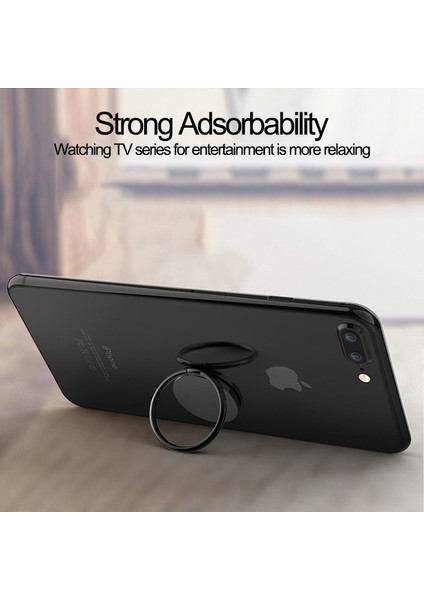 B-Gümüş Manyetik Rotabl Cep Telefonu Tutucu iPhone Samsung Için Standı Araba Metal Parmak Yüzük Telefon Standı Braketi Araç Telefonu Tutucu Braketi (Yurt Dışından) fırsatları