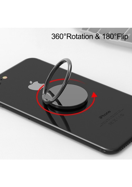 B-Gümüş Manyetik Rotabl Cep Telefonu Tutucu iPhone Samsung Için Standı Araba Metal Parmak Yüzük Telefon Standı Braketi Araç Telefonu Tutucu Braketi (Yurt Dışından) indirimleri