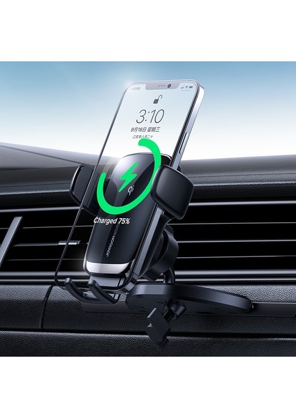 CD Versiyonu Joyroom 15 W Qi Araç Telefonu Tutucu Kablosuz Araç Şarj Cihazı Otomatik Hizalama Araç Montaj CD Hava Firar Dağı Araç Şarj Cihazı Evrensel (Yurt Dışından)