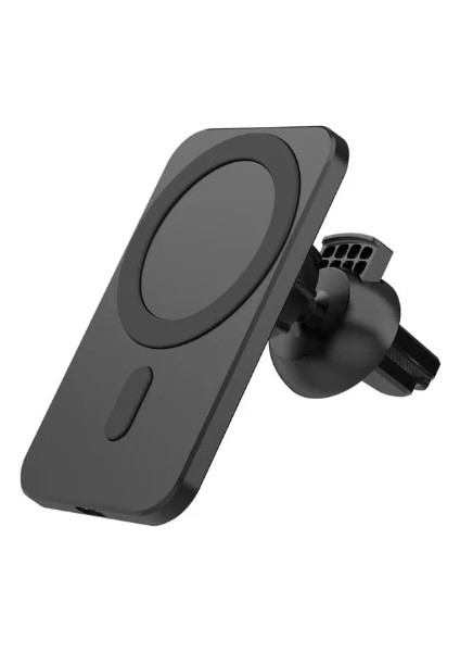 Siyah 15W Qı Manyetik Araç Kablosuz Şarj Cihazı Hava Firar Standı Magsafe IPhone 13 12 11 Pro x Max Hızlı Şarj Mıknatıslı Montaj Otomatik Tutucu (Yurt Dışından)