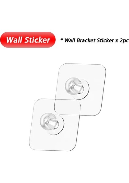 2 Parça Çıkartma Evrensel Duvar Telefon Tutucu Metal Duvara Monte Kanca Braketi Mutfak Tuvalet Banyo Duş Akıllı Telefon Standı Destek Tablet (Yurt Dışından)