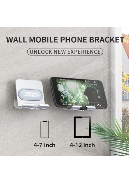 2 Parça Çıkartma Evrensel Duvar Telefon Tutucu Metal Duvara Monte Kanca Braketi Mutfak Tuvalet Banyo Duş Akıllı Telefon Standı Destek Tablet (Yurt Dışından) modelleri