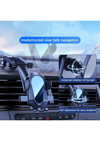 Zd-C2 Hava Firar Siyah Dashboard Araç Telefonu Tutucu Cep Telefonu Montaj Standı 360 Rotasyon Hava Firar Gps Braketi iPhone 13 12 Samsung Telefon Tutucular Arabada (Yurt Dışından) modelleri