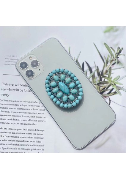 16 Vintage Vurquoise Telefon Standı Popüler Cep Telefonu Parmak Yüzük Kavrama Katlanır Tutucu IPhone Samsung Xiaomi Için Streç Braketi (Yurt Dışından) indirimleri