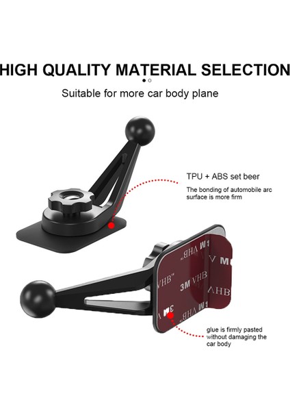 Model 1 17MM Top Kafa Araç Braketi Tabanı Manyetik Yerçekimi Araç Telefonu Tutucu Araba Dashboard Ev Masa Masa Yüzey Tutkal Standı Montaj (Yurt Dışından) fırsatları