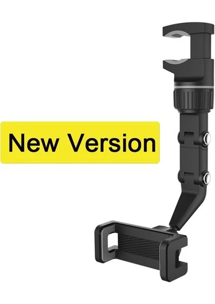 Siyah Olaf Çok Fonksiyonlu Araç Telefonu Tutucu Akıllı Telefon Standı Araç Desteği 360 Derece Dönebilen Otomatik Dikiz Aynası Klip Braketi (Yurt Dışından)