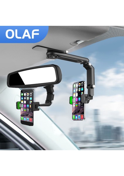 Dikiz Aynası Gri Araç Telefonu Tutucu 360° Dönebilen Destek Cep Telefonu Tutucu Araba Gps Dvr Güneşlik Dikiz Aynası Çok Fonksiyonlu Braket Otomatik (Yurt Dışından) fiyatları