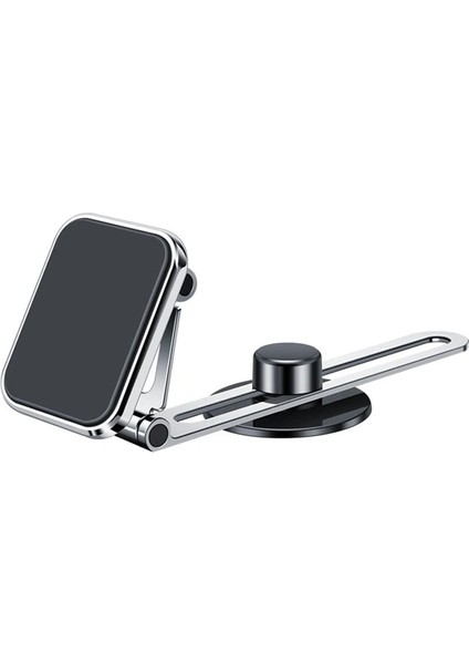 B Gümüş Görünmez Araç Telefonu Tutucu Ayarlanabilir Katlanabilir Yan Genişleme Braketi 360 Derece Dönen Alüminyum Alaşım Tesla Model 3/y/x/s (Yurt Dışından)