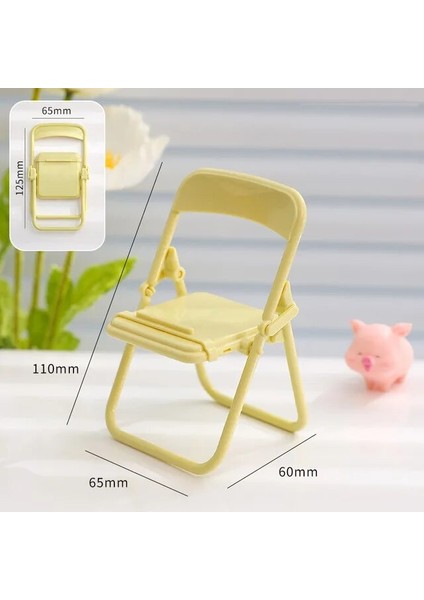Renk 3 Taşınabilir Mini Cep Telefonu Standı Masaüstü Sandalye Standı 4 Renk Ayarlanabilir Macaron Renk Standı Katlanabilir Arka Dekorasyon Dekorasyon (Yurt Dışından)