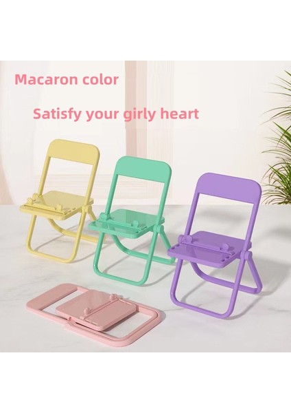 Renk 3 Taşınabilir Mini Cep Telefonu Standı Masaüstü Sandalye Standı 4 Renk Ayarlanabilir Macaron Renk Standı Katlanabilir Arka Dekorasyon Dekorasyon (Yurt Dışından) modelleri
