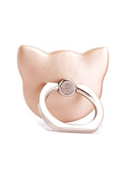 Gül Altın Ryra Kedi Kafa Halka Standı Tutucu Taşınabilir Telefon Standı Halka Toka Hediye Avara Tutucu Kedi Cep Telefonu Halka Toka Aksesuarları (Yurt Dışından)