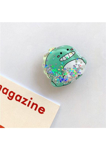 Kırmızı Yay Kedi Sevimli Hayvan Glitter Sıvı Bataklık Telefon Uzatmak Standı Tutucu iPhone Samsung Huawei Xiaomi Evrensel Parmak Braketi (Yurt Dışından) fırsatları