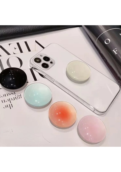 Siyah Kristal Parmak Kavrama Tutucu Telefon Evrensel Esnek Katlama Braketi Genişleme Cep Telefonu Standı Soketi Tembel Kore Popüler (Yurt Dışından) modelleri