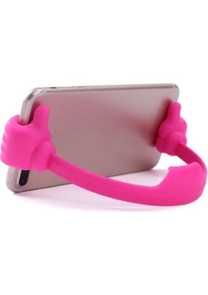 Fuşya Yüksek Kaliteli Masa Cep Telefonu Tutucusu Başparmak Telefon Tutucu Tablet Tutucu Iphone 13 12 Pro Samsung Huawei Için Tembel Braket Desteği (Yurt Dışından)