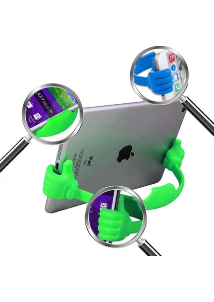 Fuşya Yüksek Kaliteli Masa Cep Telefonu Tutucusu Başparmak Telefon Tutucu Tablet Tutucu Iphone 13 12 Pro Samsung Huawei Için Tembel Braket Desteği (Yurt Dışından) fırsatları