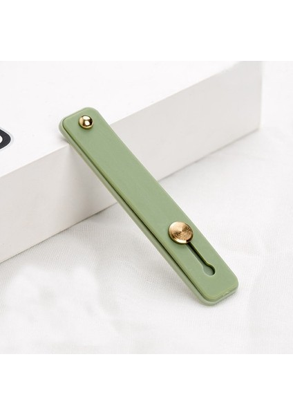 9-Bean Yeşil Evrensel Bilek Bandı Telefon Tutucu iPhone Parmak Kavrama Cep Telefonu Standı Samsung Huawei Için Geri Itin Yapışkanlı Soket Braketi (Yurt Dışından)