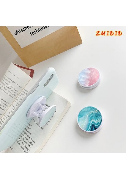 C13 Parlak Popüler Mermer Genişleyen Telefon Standı Kavrama Parmak Yüzük Desteği Anti-Güz Yuvarlak Katlanabilir Cep Telefonu Tutucu Xiaomi Için (Yurt Dışından) indirimleri