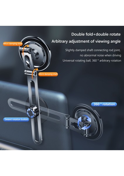 B Gümüş Görünmez Araç Telefonu Tutucu Ayarlanabilir Katlanabilir Yan Genişleme Braketi 360 Derece Dönen Alüminyum Alaşım Tesla Model 3/y/x/s (Yurt Dışından) fiyatları