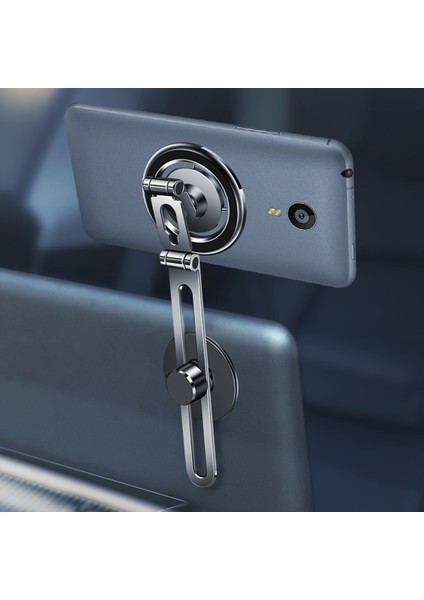 B Gümüş Görünmez Araç Telefonu Tutucu Ayarlanabilir Katlanabilir Yan Genişleme Braketi 360 Derece Dönen Alüminyum Alaşım Tesla Model 3/y/x/s (Yurt Dışından) indirimleri