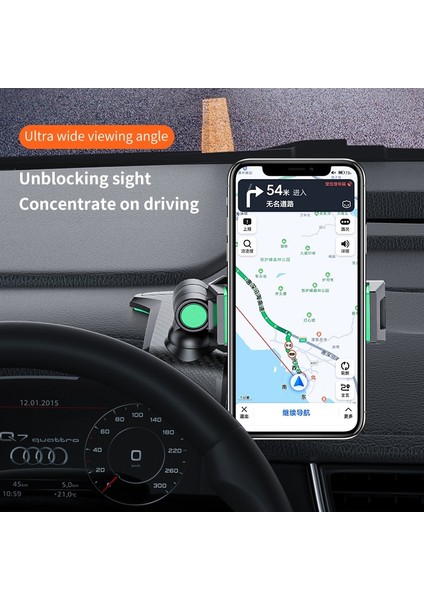 Siyah Yeşil Çok Fonksiyonlu Dashboard Araç Telefonu Tutucu Araç Dikiz Aynası Klip Montaj Standı Gps Braketi ile Geçici Park Numarası Plaka (Yurt Dışından)