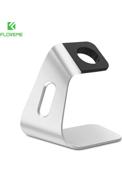 Gümüş Floveme Metal Alüminyum Apple Watch Için Şarj Standı Tutucu Braketi Apple I Watch Şarj Cihazı Dock Istasyonu Için Şarj Beşiği Standı (Yurt Dışından)