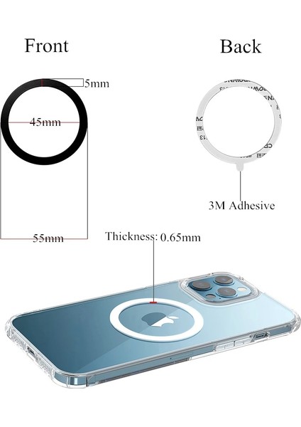 Mor 5 Adet Metal Etiket Halkası Magsafe Mıknatıs Kablosuz Şarj Iphone/samsung/xiaomi Evrensel Telefon Manyetik Araç Montaj Plakası (Yurt Dışından) modelleri